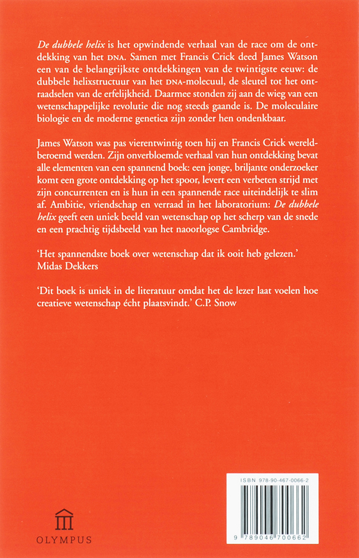Achterkant van De dubbele helix