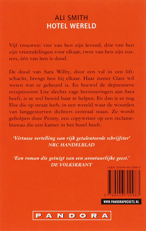 Achterkant van Hotel wereld