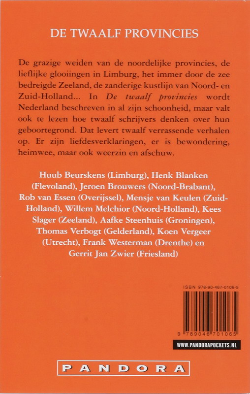Achterkant van De twaalf provincies