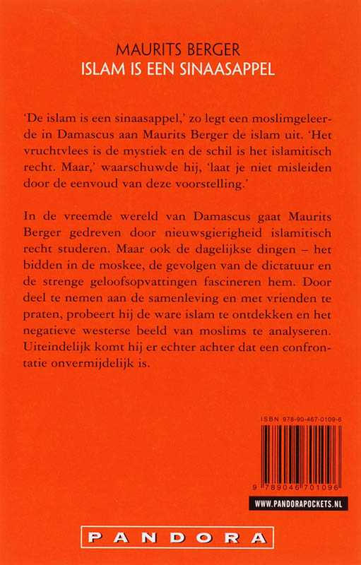 Achterkant van Islam is een sinaasappel