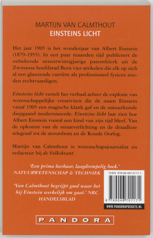 Achterkant van Einsteins licht