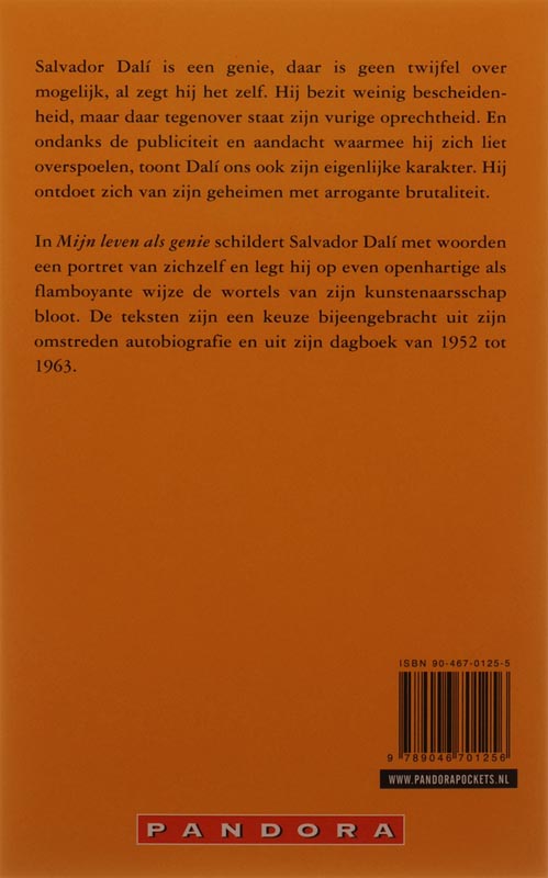 Achterkant van Mijn leven als genie