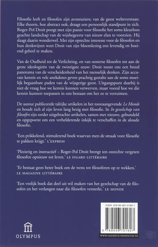 Achterkant van In gezelschap van filosofen