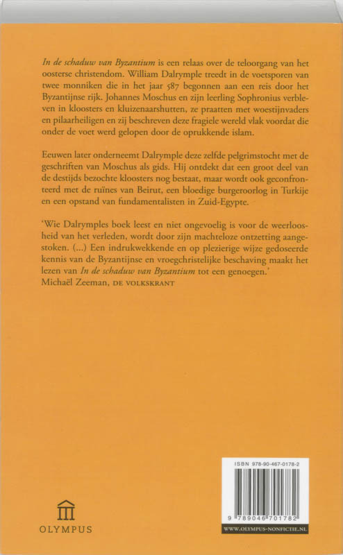 Achterkant van In de schaduw van Byzantium