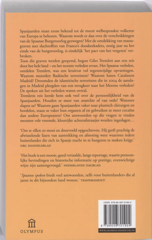 Achterkant van Spaanse spoken