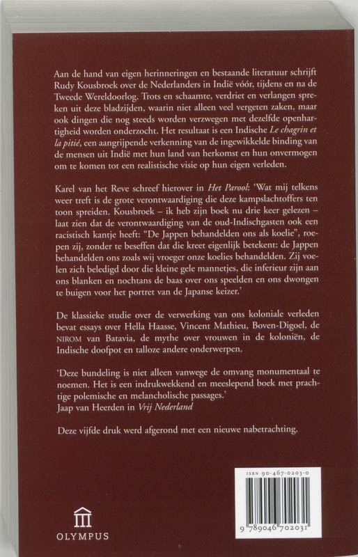 Achterkant van Het Oostindisch kampsyndroom