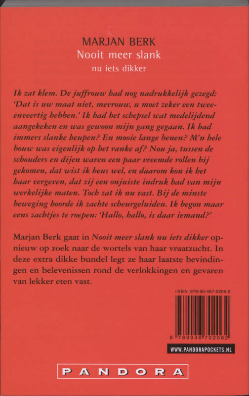 Achterkant van Nooit meer slank