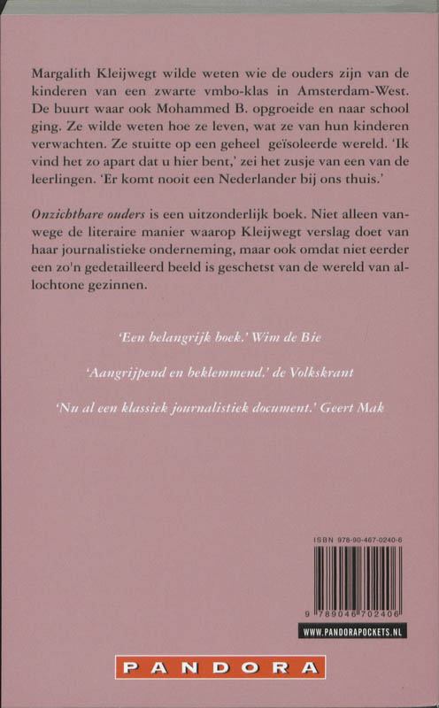 Achterkant van Onzichtbare ouders