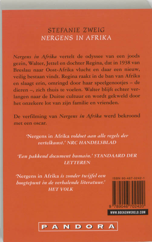 Achterkant van Nergens in Afrika