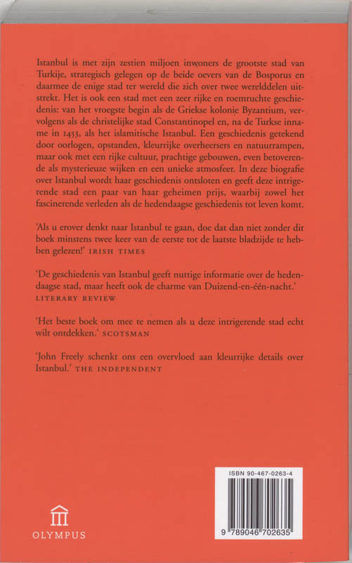 Achterkant van De geschiedenis van Istanbul