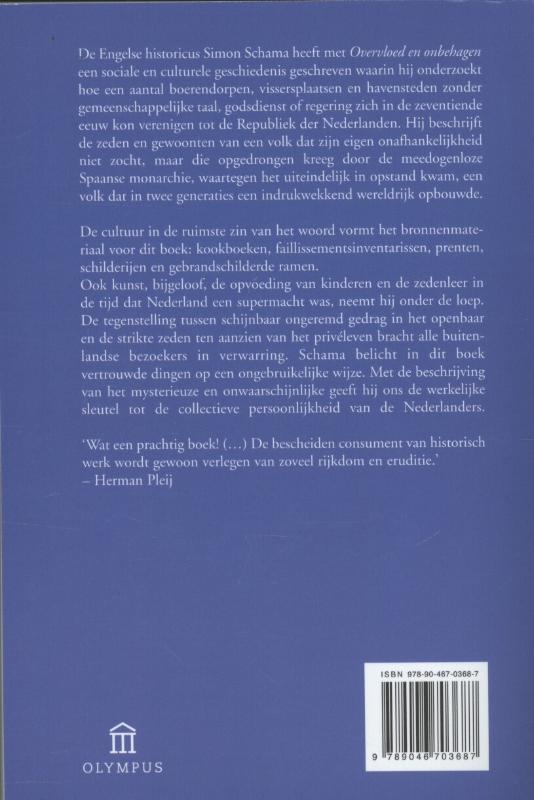 Achterkant van Overvloed en onbehagen
