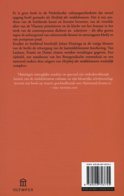 Achterkant van Herfsttij der middeleeuwen
