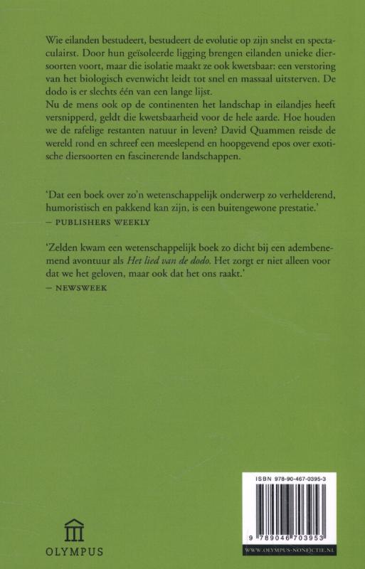 Achterkant van Het lied van de dodo
