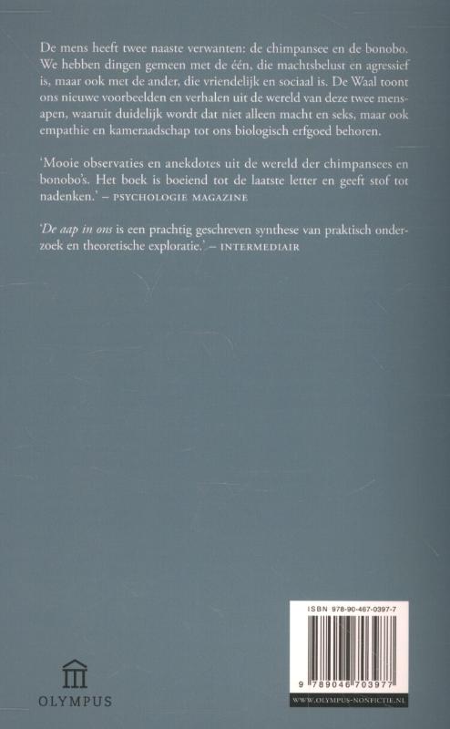 Achterkant van De aap in ons