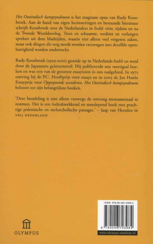 Achterkant van Het Oostindisch kampsyndroom