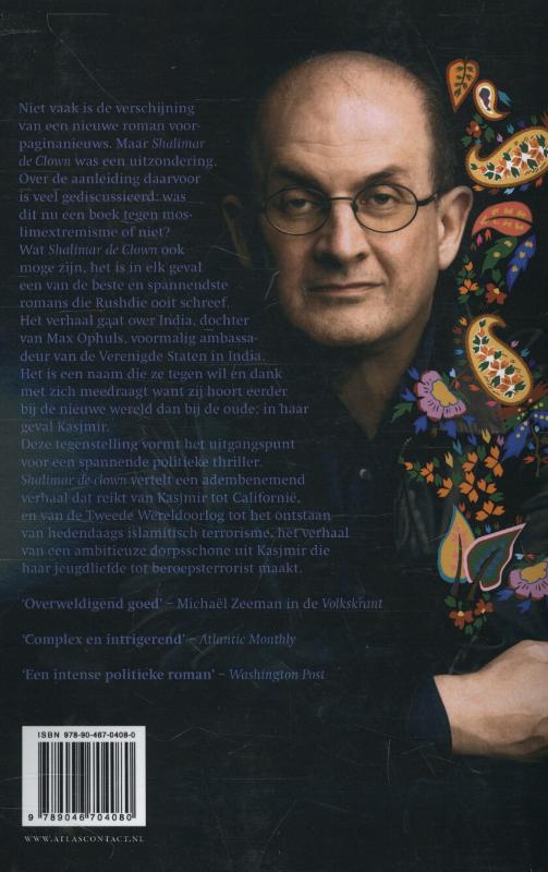 Achterkant van Shalimar de clown