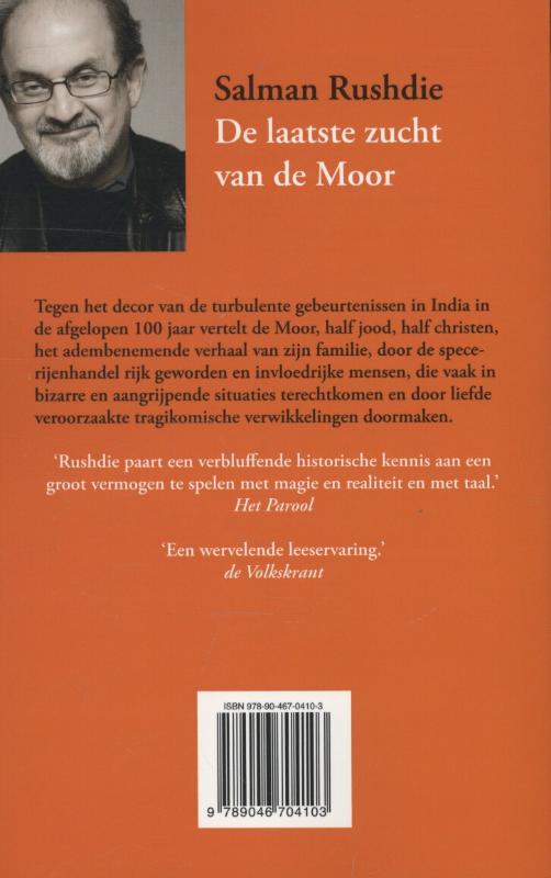 Achterkant van De laatste zucht van de Moor
