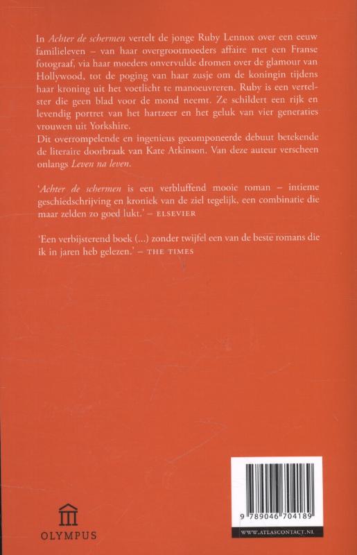 Achterkant van Achter de schermen