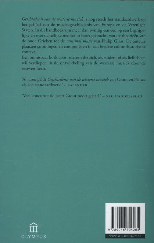 Achterkant van Geschiedenis van de westerse muziek