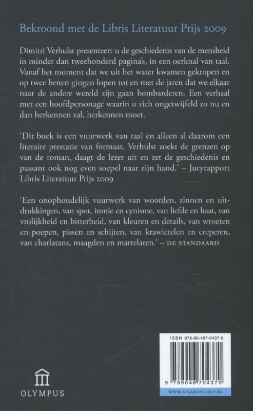 Achterkant van Godverdomse dagen op een godverdomse bol