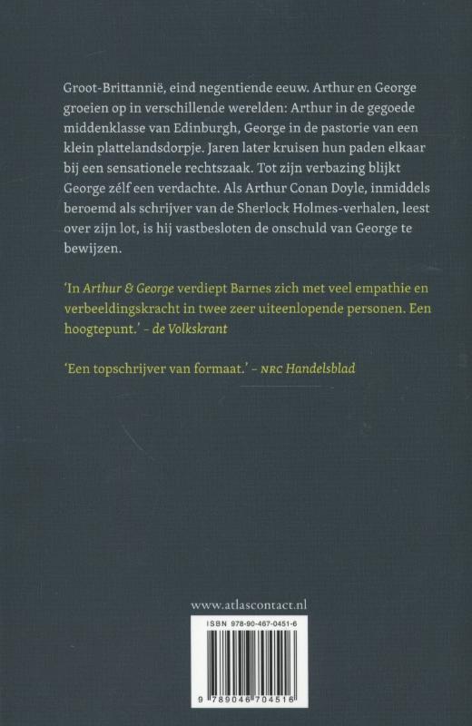 Achterkant van Arthur en George