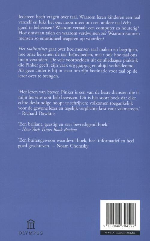 Achterkant van Het taalinstinct