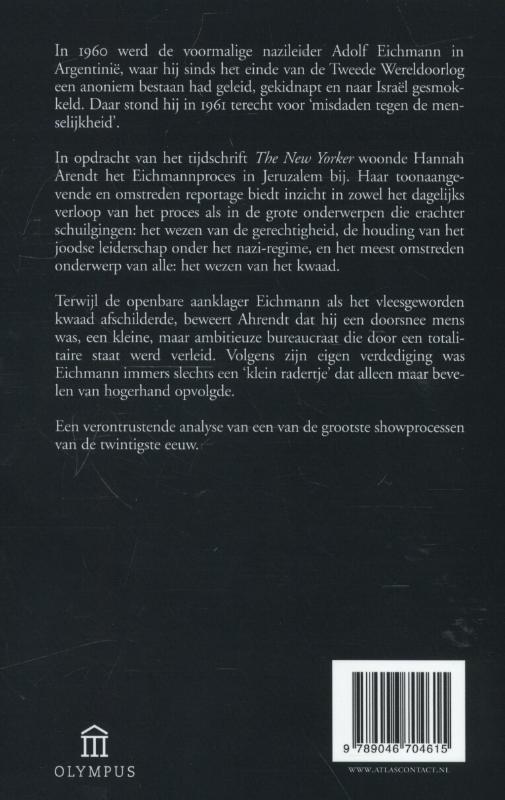 Achterkant van Eichmann in Jeruzalem
