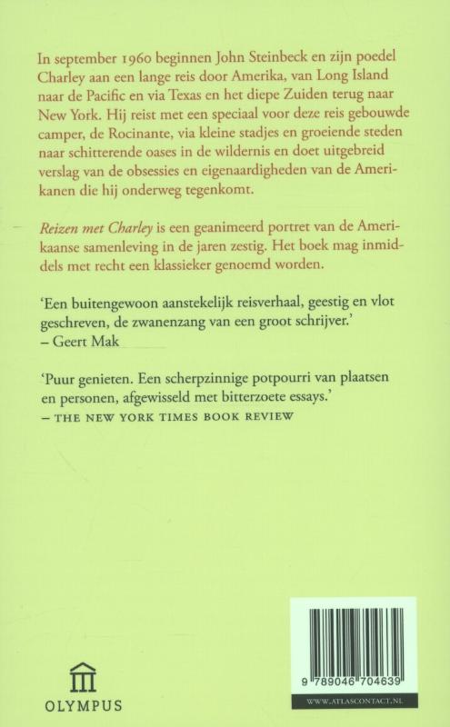 Achterkant van Reizen met Charley