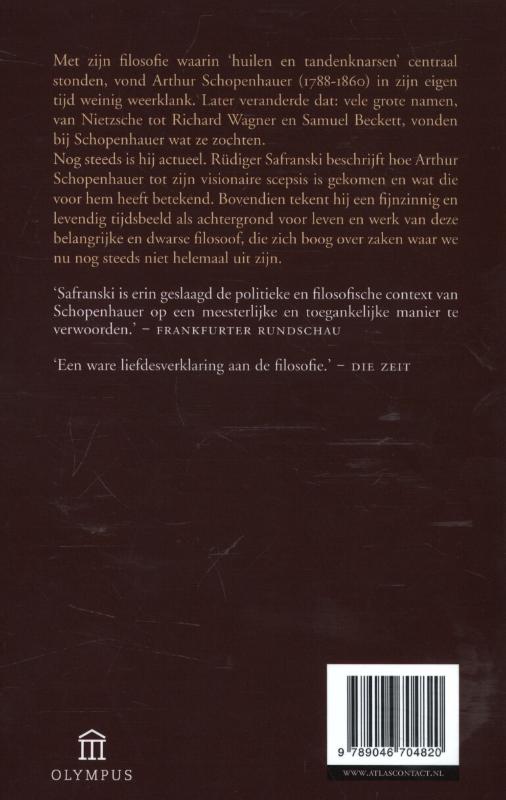 Achterkant van Arthur Schopenhauer