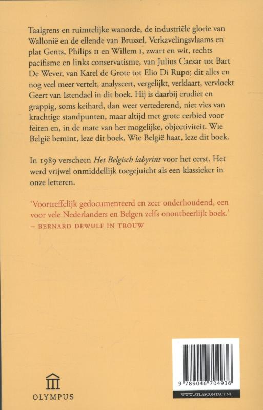 Achterkant van Het Belgisch labyrint