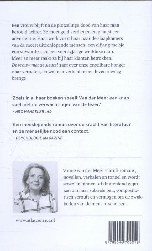 Achterkant van De vrouw met de sleutel