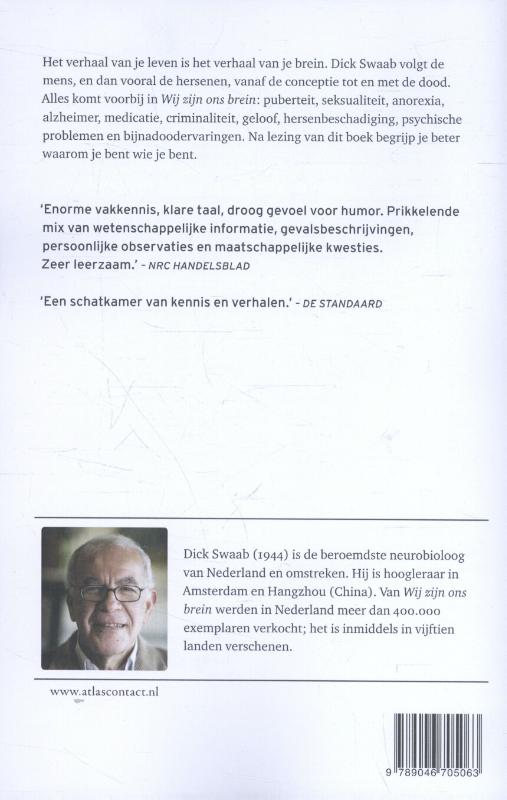 Achterkant van Wij zijn ons brein