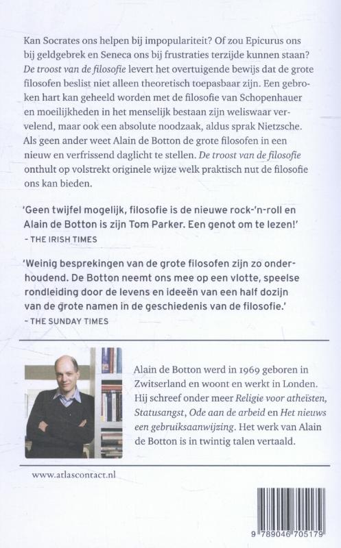 Achterkant van De troost van de filosofie