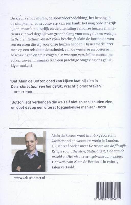 Achterkant van De architectuur van het geluk
