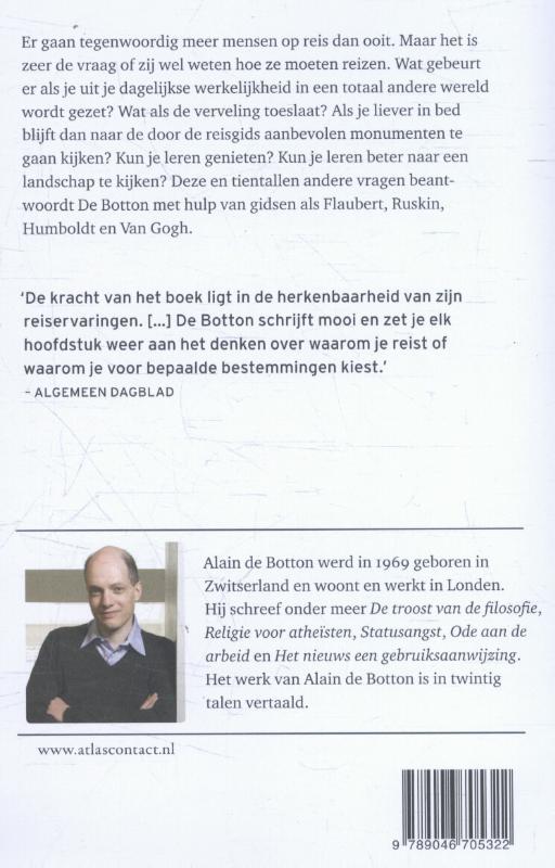 Achterkant van De kunst van het reizen