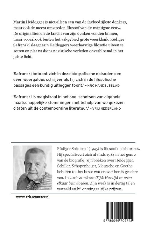 Achterkant van Heidegger en zijn tijd