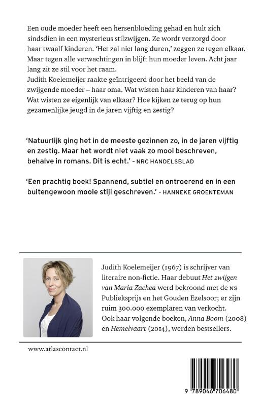 Achterkant van Het zwijgen van Maria Zachea