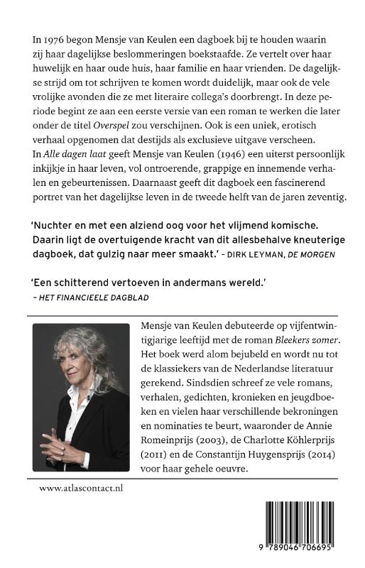 Achterkant van Alle dagen laat