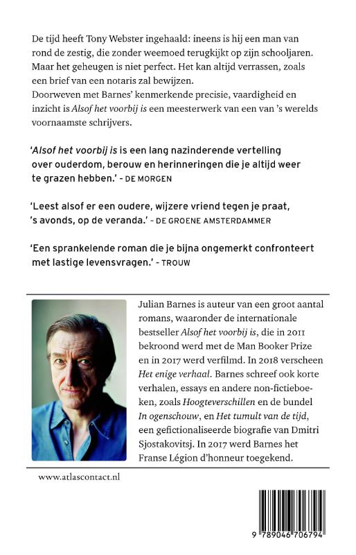 Achterkant van Alsof het voorbij is