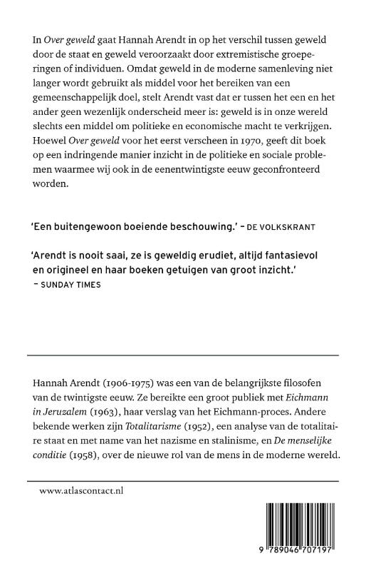 Achterkant van Over geweld