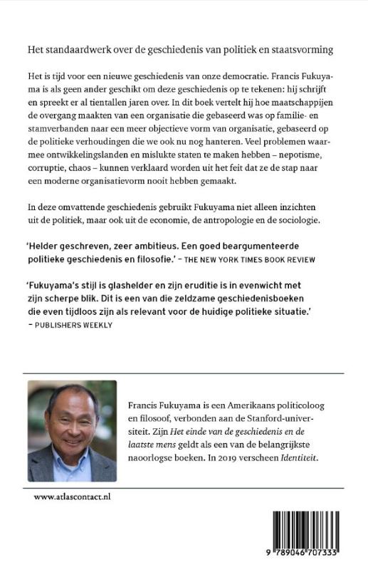 Achterkant van De oorsprong van onze politiek