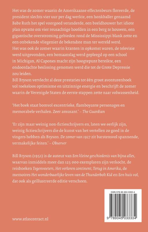 Achterkant van De zomer van 1927