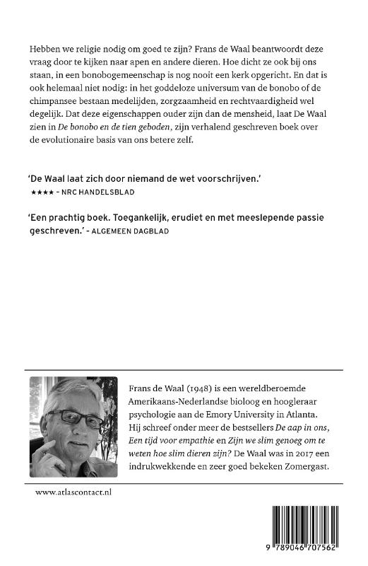 Achterkant van De bonobo en de tien geboden