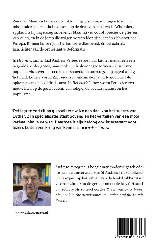 Achterkant van Het merk Luther