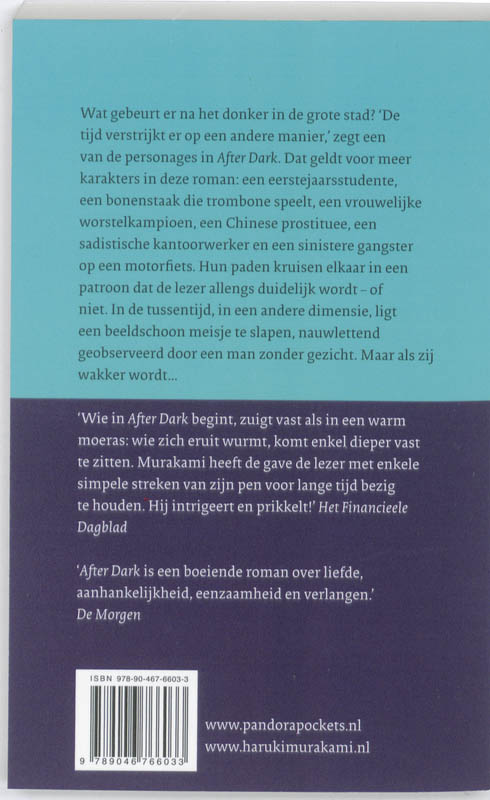 Achterkant van After dark