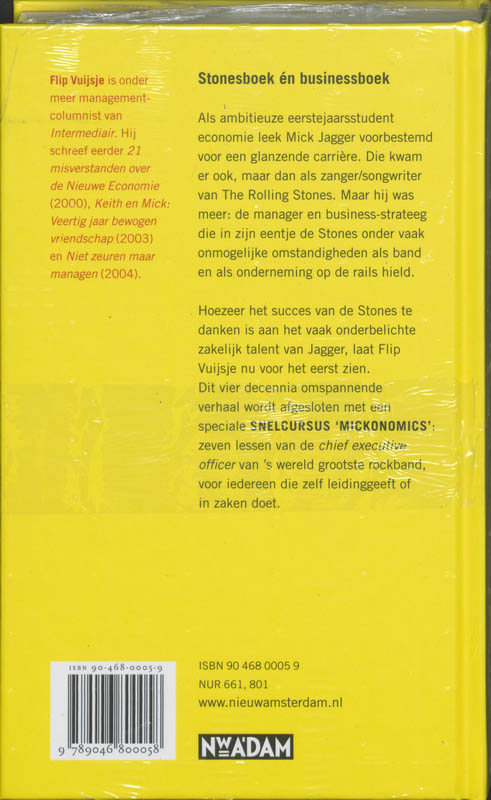 Achterkant van Mick Jagger