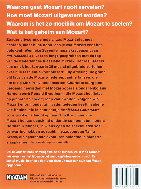 Achterkant van Over Mozart gesproken