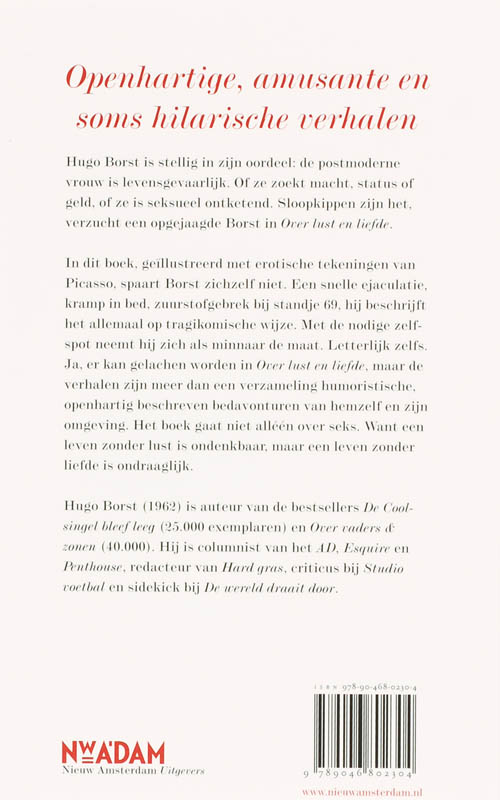 Achterkant van Over lust en liefde