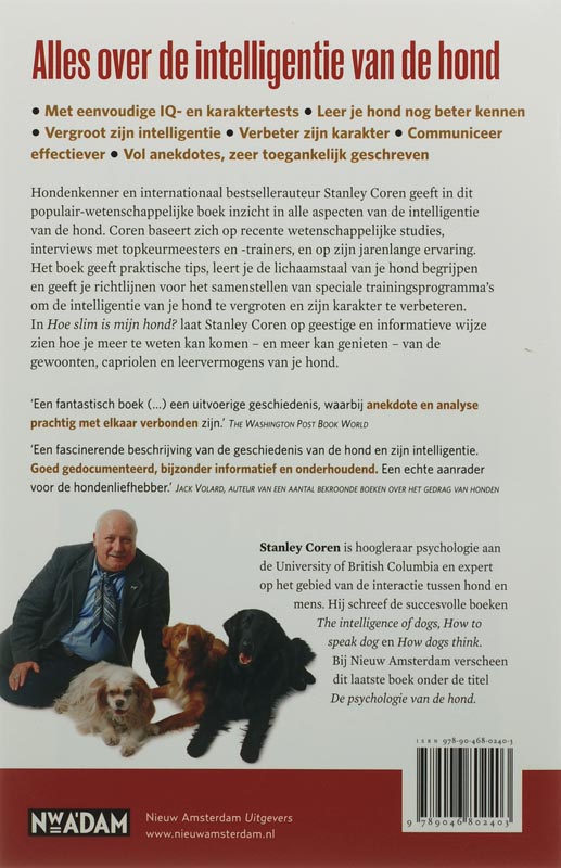 Achterkant van Hoe slim is mijn hond?