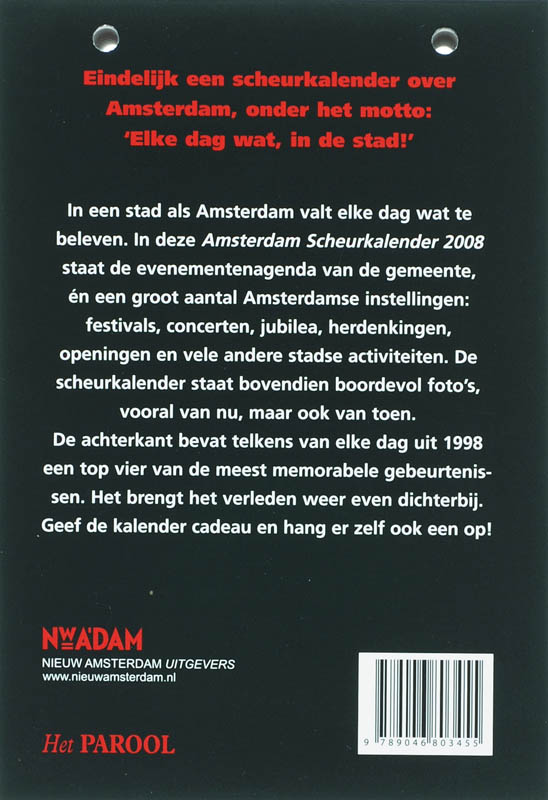 Achterkant van 2008